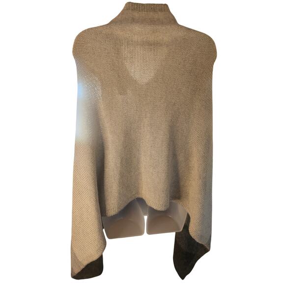 100% Peruvian Alpaca Grey Ombre Poncho "The Fisher Project" Eileen Fisher One Sz - Picture 5 of 14